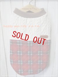 アラン×キルトチェック　レッド　タンク　*DL7*