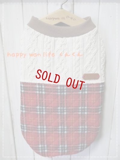 画像1: アラン×キルトチェック　レッド　タンク　*DL7*