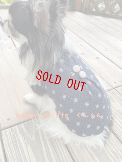 画像2: フラワードット　ネイビー