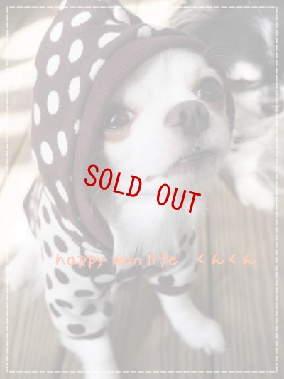 画像4: ドット　ブラウン×ホワイト　パーカー