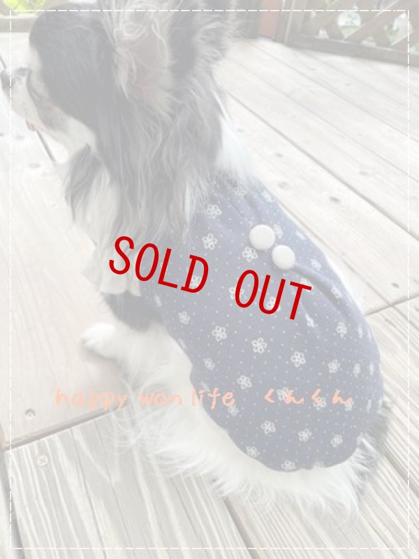 画像2: フラワードット　ネイビー